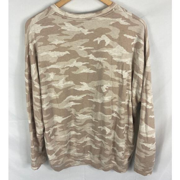 Athleta Taupe Camo Studio To Street Sweatshirt Size Large - Picture 5 of 6